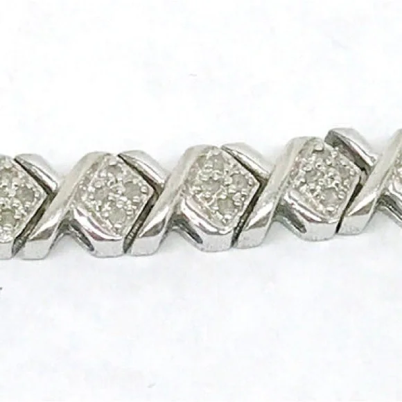 Sterling Silver 1ctw Diamond Tennis Bracelet